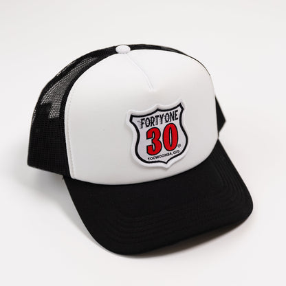 FortyOne30 x Paul Mortimer Classic Trucker Cap - Black & White