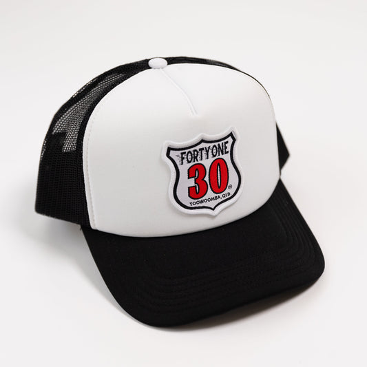 FortyOne30 x Paul Mortimer Classic Trucker Cap - Black & White